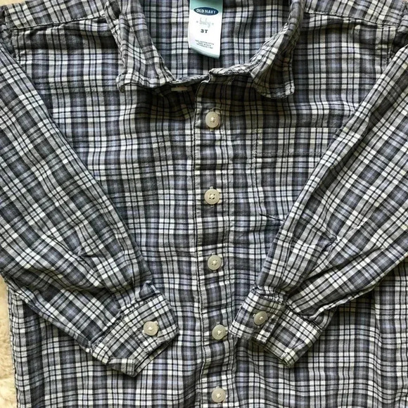 Old Navy Long Sleeved Button Down  Shirt Size 3T - Picture 5 of 15